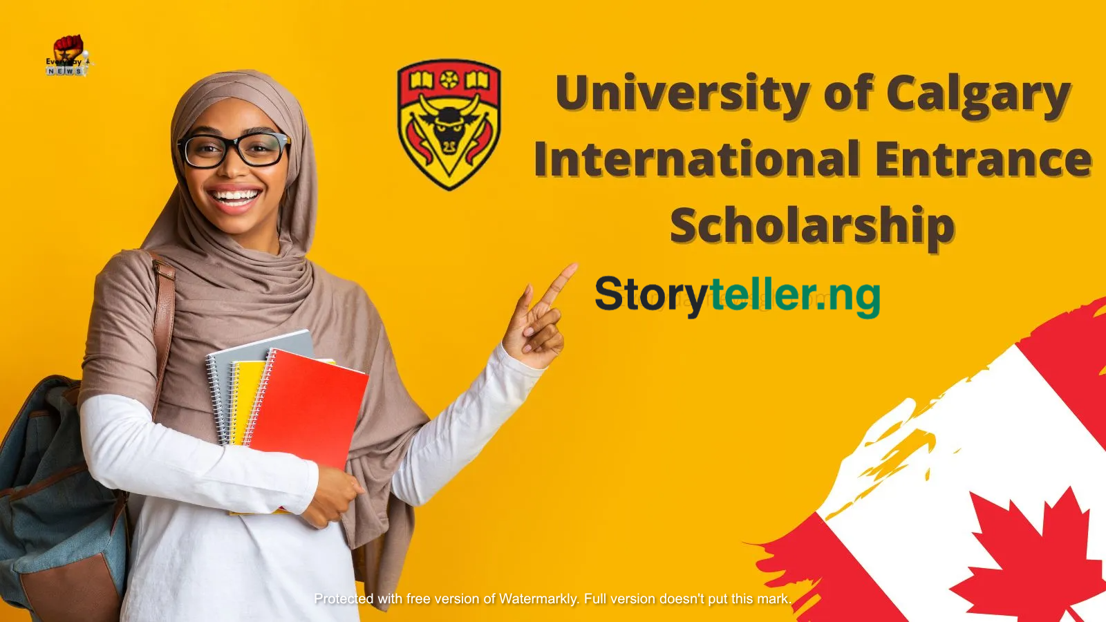 International Entrance Scholarship At The University Of Calgary